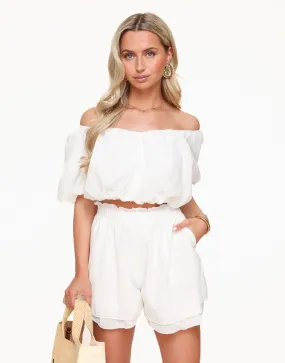 Witte Off Shoulder - Set