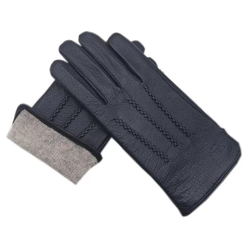 Wool Lined Fashion Leather Gloves