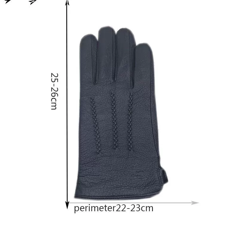 Wool Lined Fashion Leather Gloves