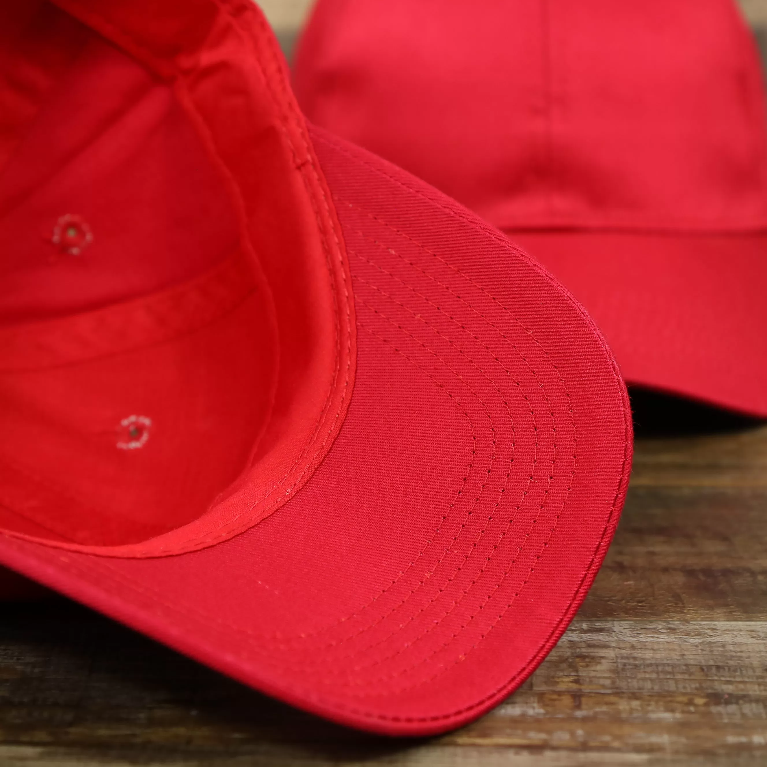 Youth Cardinal Red Flat Brim Blank Baseball Hat | Kid’s Red Dad Hat