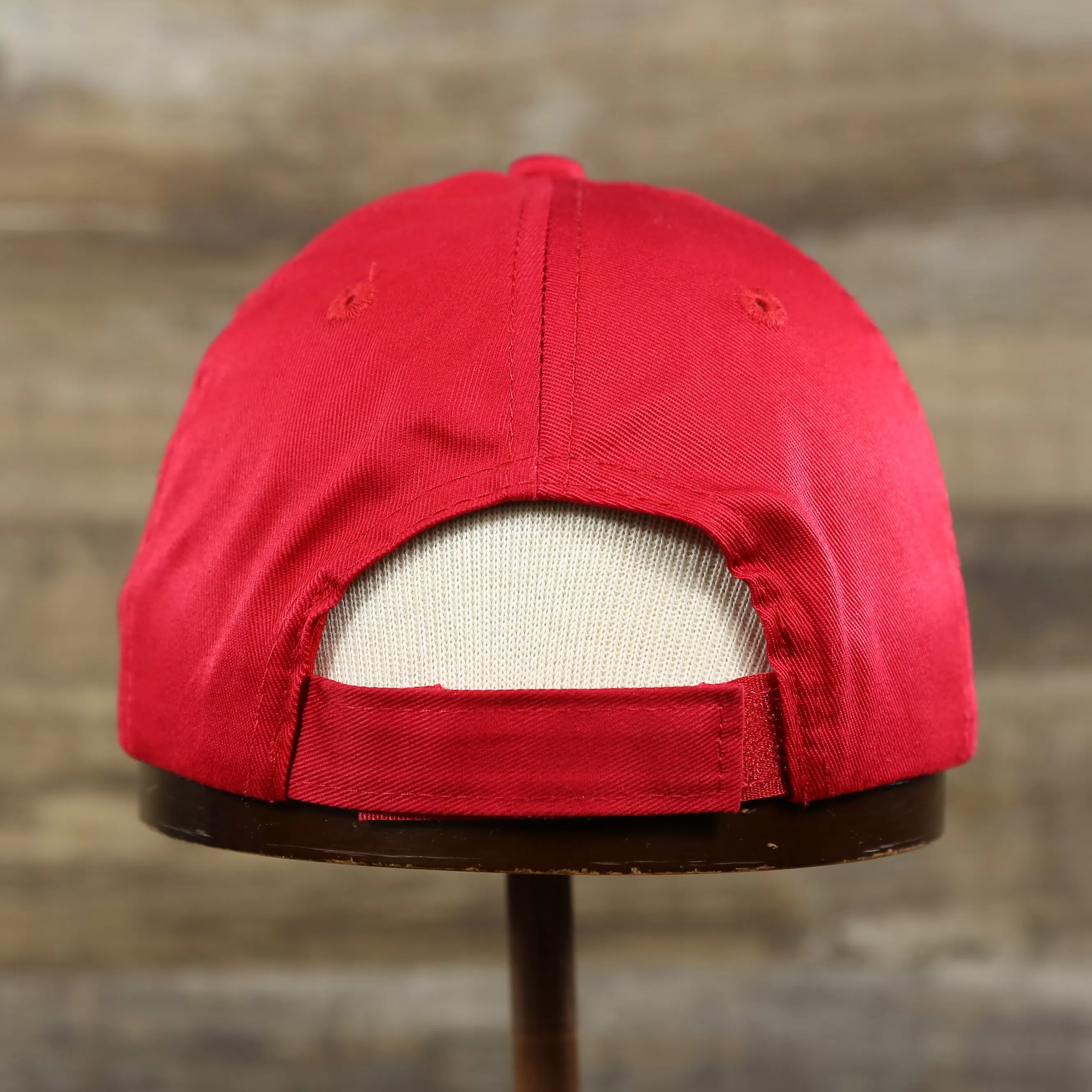 Youth Cardinal Red Flat Brim Blank Baseball Hat | Kid’s Red Dad Hat