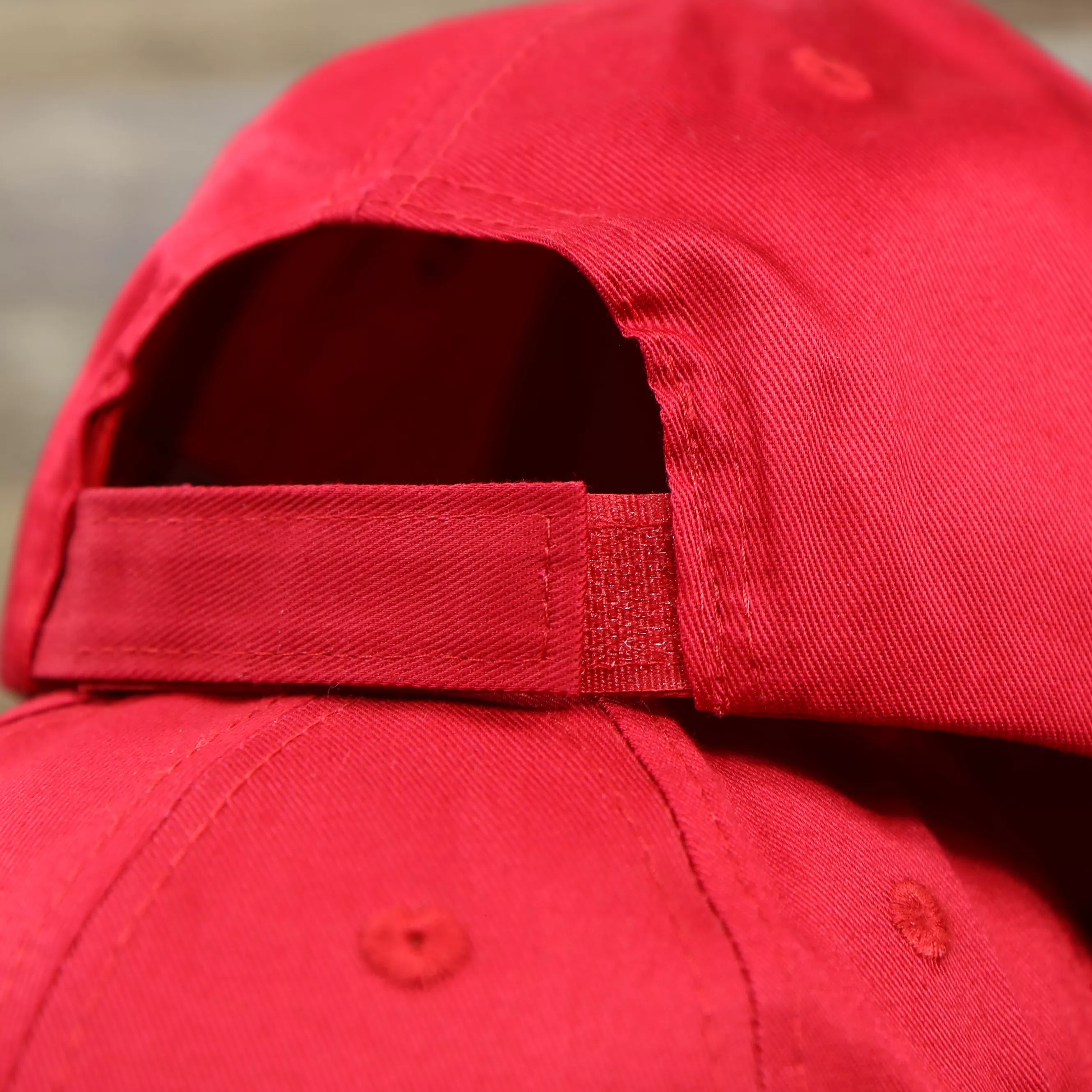 Youth Cardinal Red Flat Brim Blank Baseball Hat | Kid’s Red Dad Hat