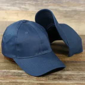 Youth Navy Blue Flat Brim Blank Baseball Hat | Kid’s Dark Blue Dad Hat