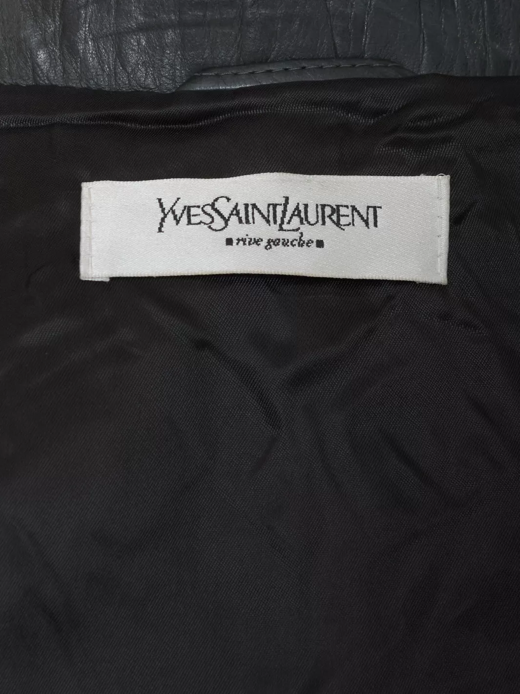 Yves Saint Laurent Green Leather Nail-like Jacket